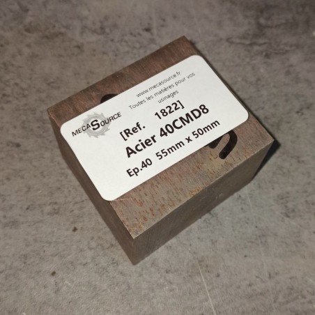 Acier 40CMD8 Ep.40 55mm x 50mm