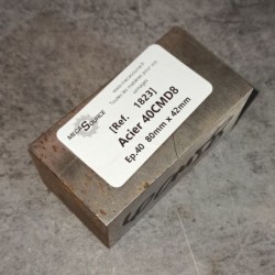 Acier 40CMD8 Ep.40 80mm x 42mm