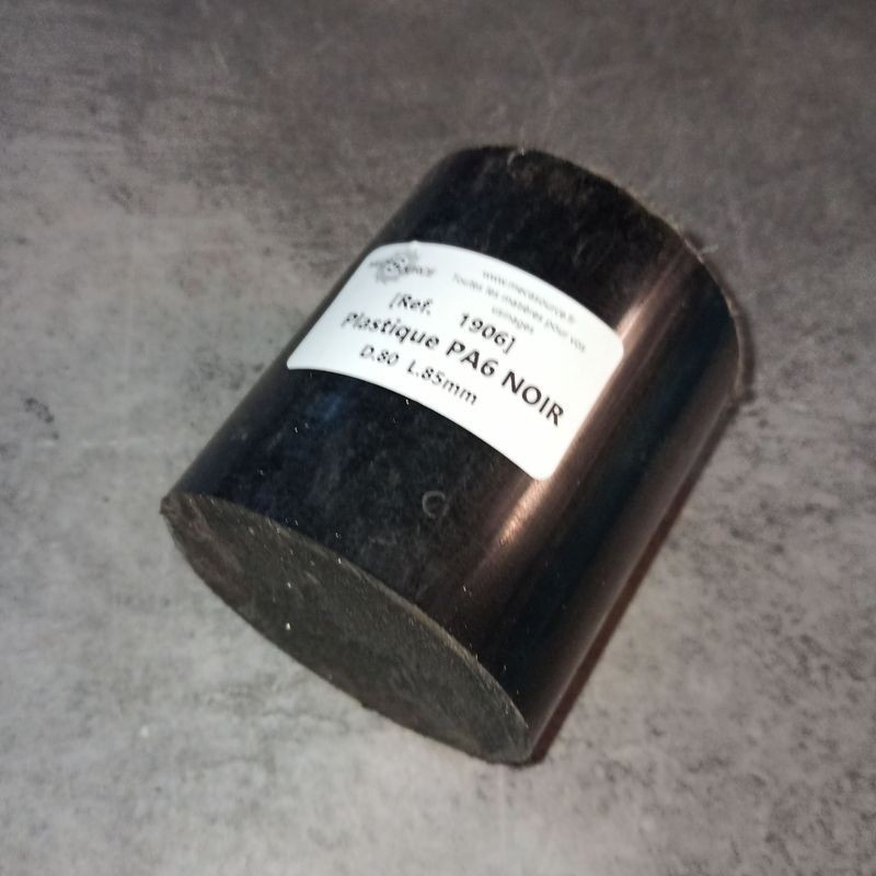 Barre Nylon PA6 – Résistante à L'usure – Ø 10/12/20/30 Mm – Noir