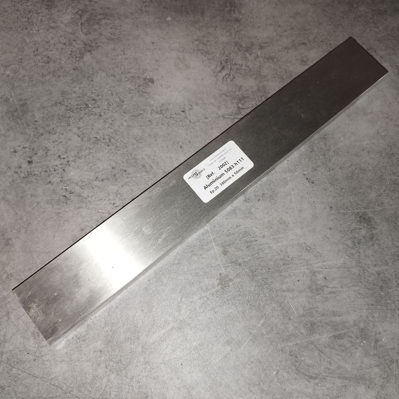 Aluminium 5083 h111 Ep.20 380mm x 50mm