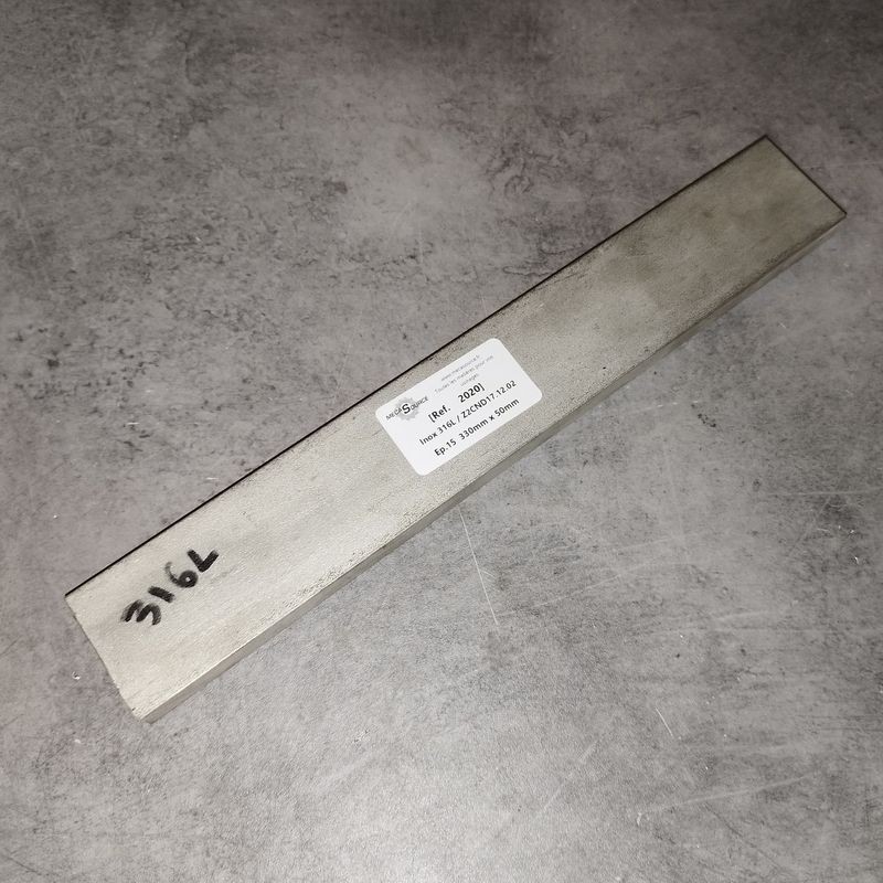 Inox 316L / Z2CND17.12.02 Ep.15 330mm x 50mm