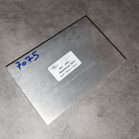 Aluminium 7075  Ep.40  190mm x 120mm