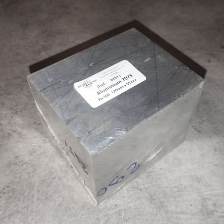 Aluminium 7075  Ep.100  120mm x 95mm