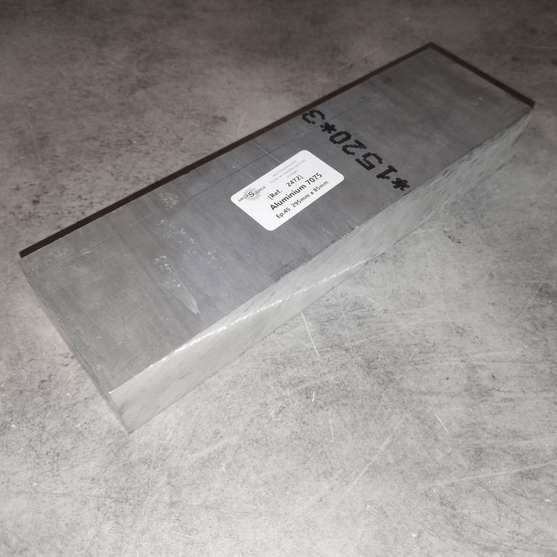 Aluminium 7075  Ep.45  295mm x 85mm