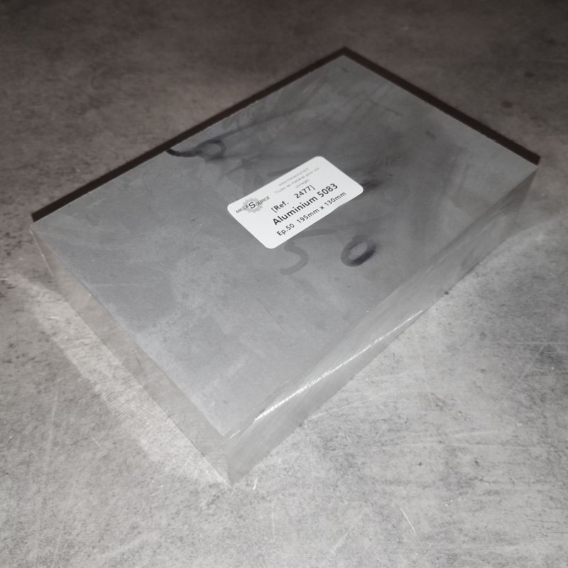 Aluminium 5083  Ep.50  195mm x 130mm