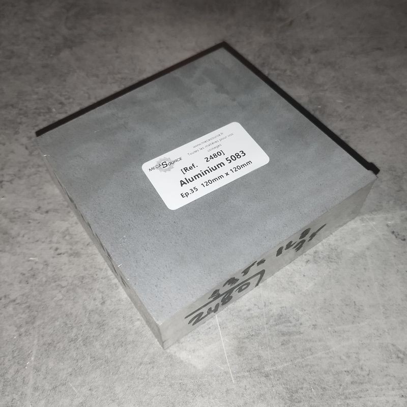 Aluminium 5083  Ep.35  120mm x 120mm