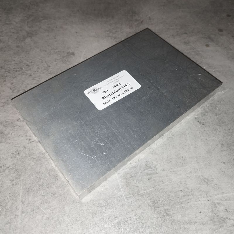 Aluminium 5083  Ep.15  195mm x 125mm