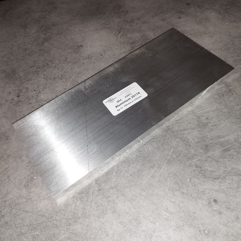 Aluminium 2017A  Ep.12  295mm x 125mm