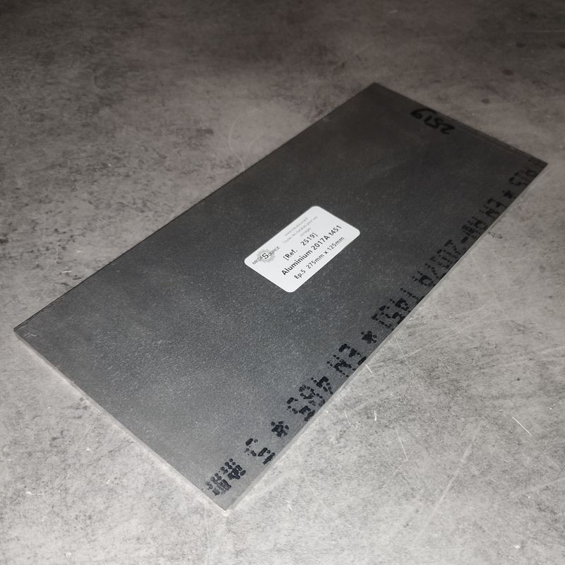 Aluminium 2017A t451 Ep.5  275mm x 125mm