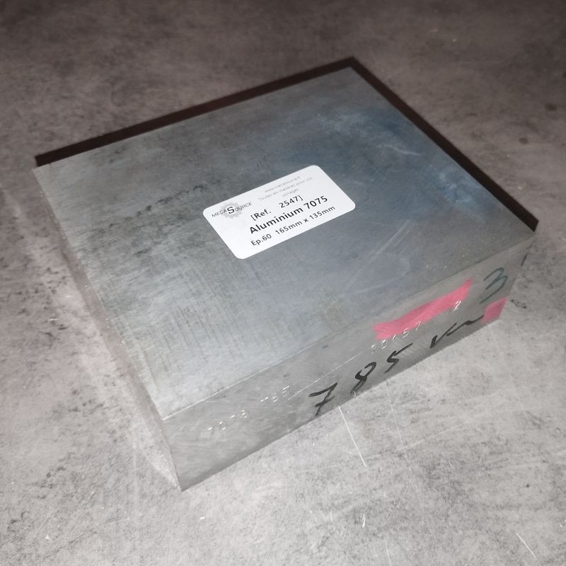 Aluminium 7075  Ep.60  165mm x 135mm