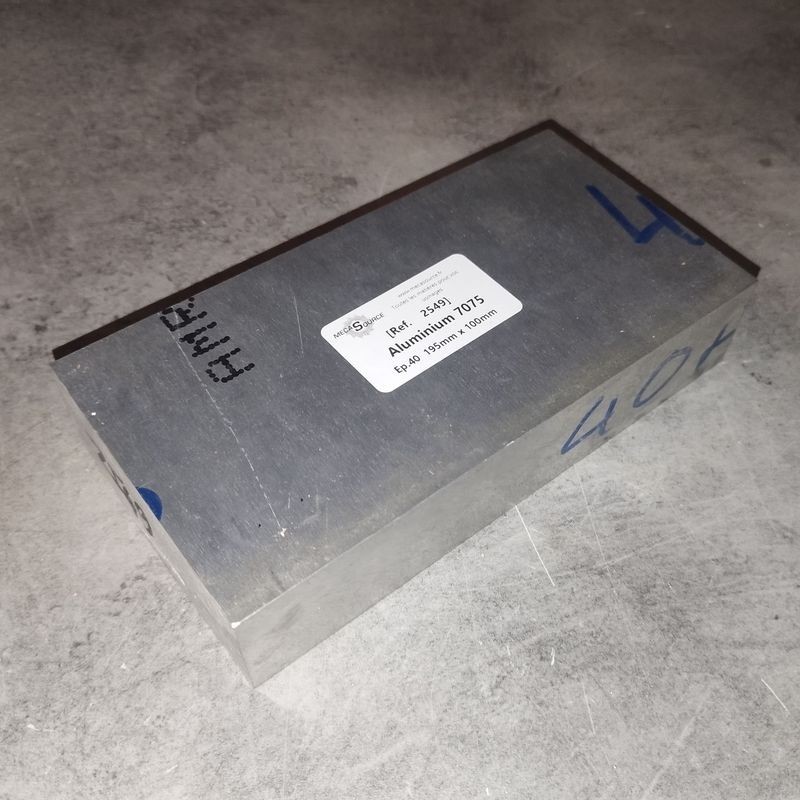 Aluminium 7075  Ep.40  195mm x 100mm