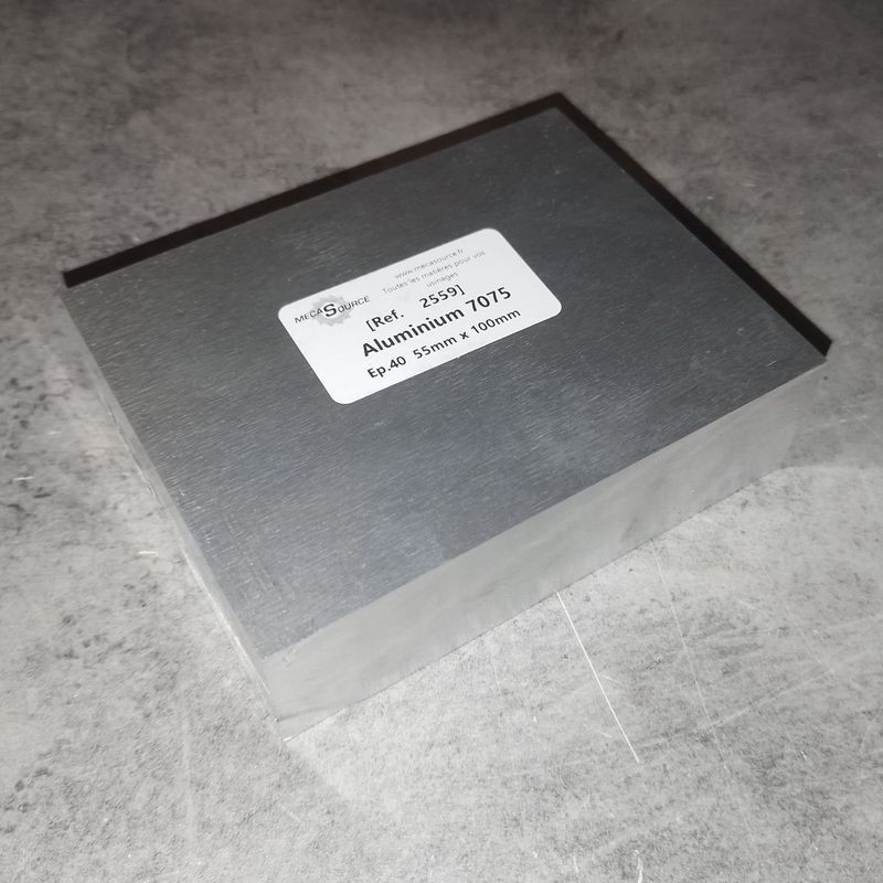 Aluminium 7075  Ep.40  55mm x 100mm