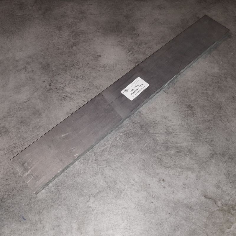 Aluminium 7075  Ep.15  580mm x 75mm
