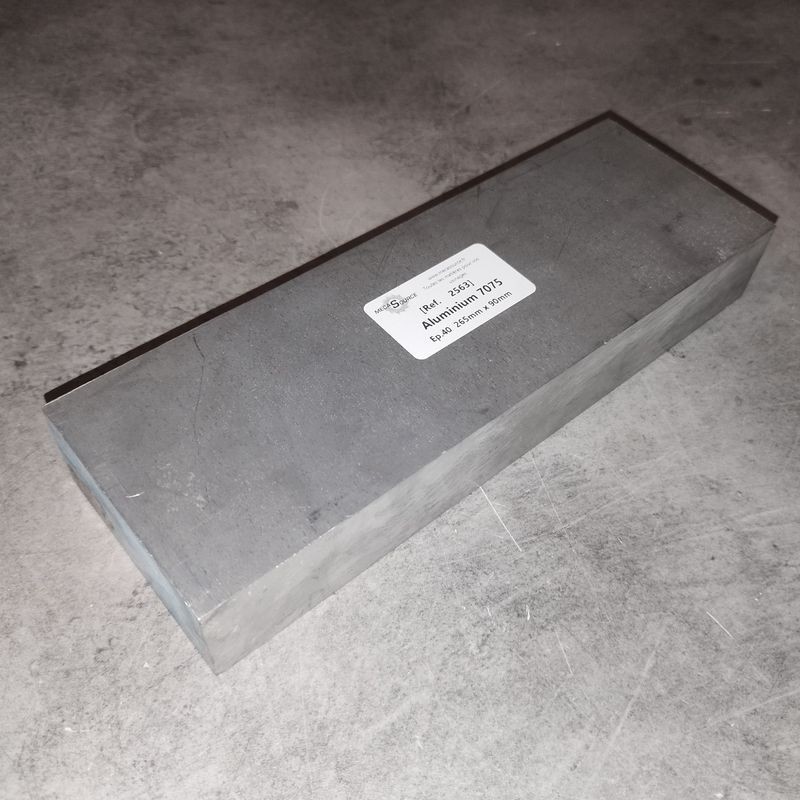 Aluminium 7075  Ep.40  265mm x 90mm
