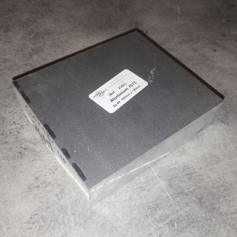 Aluminium 7075  Ep.40  160mm x 140mm