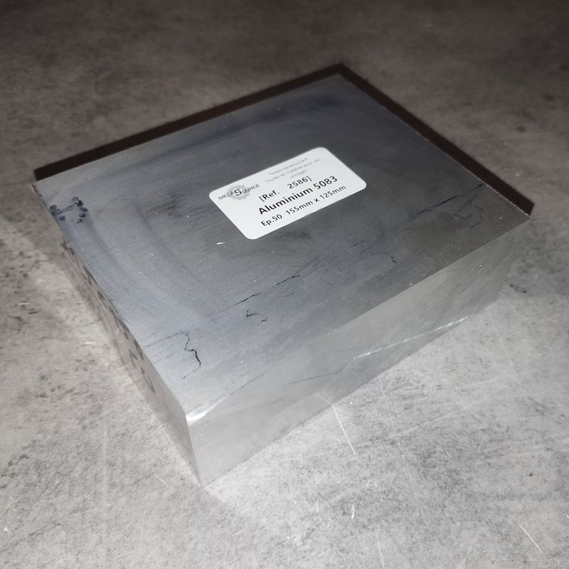 Aluminium 5083  Ep.50  155mm x 125mm
