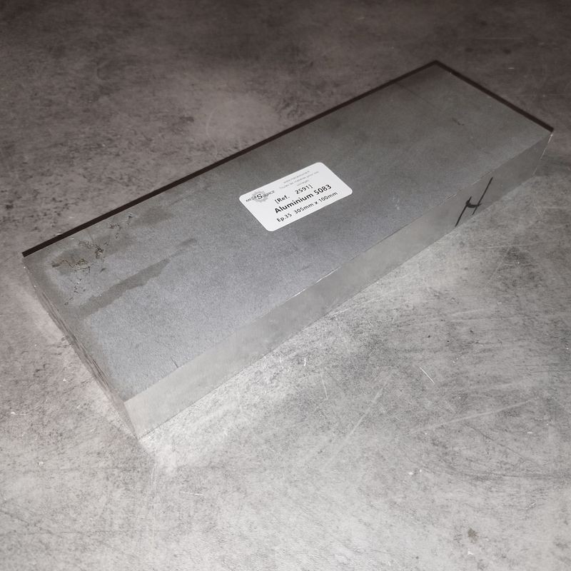 Aluminium 5083  Ep.35  305mm x 100mm