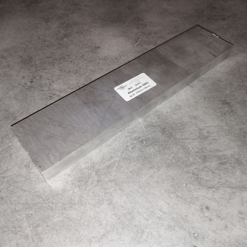 Aluminium 5083  Ep.25  370mm x 80mm