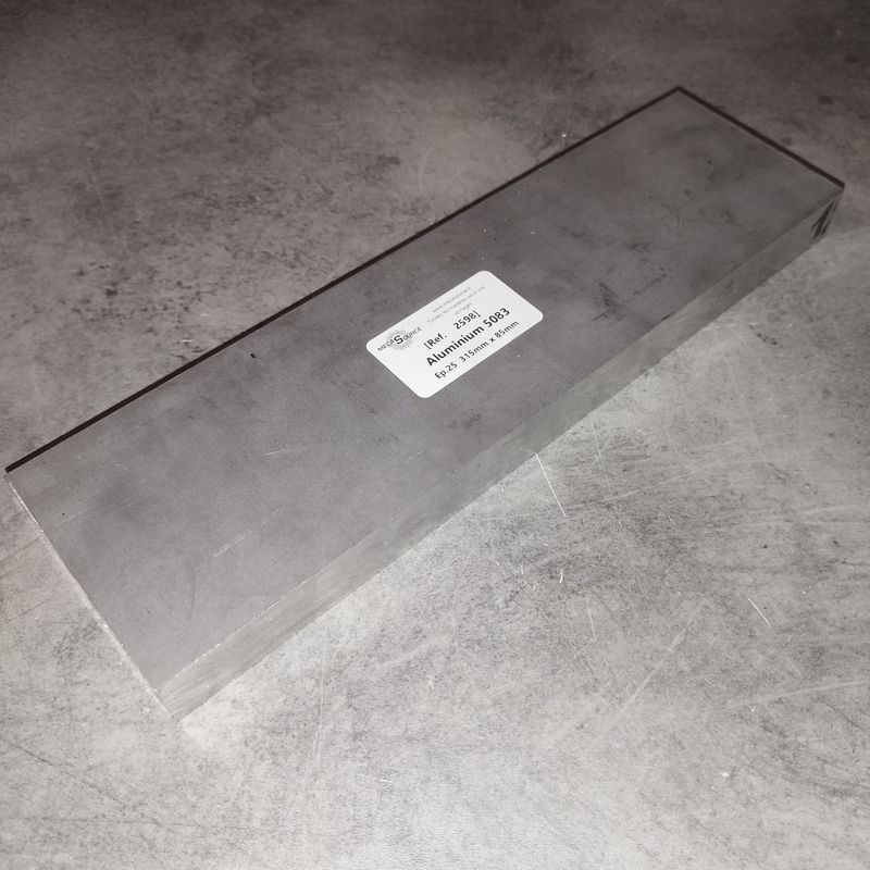 Aluminium 5083  Ep.25  315mm x 85mm