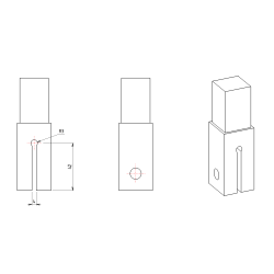 Embout tube carré