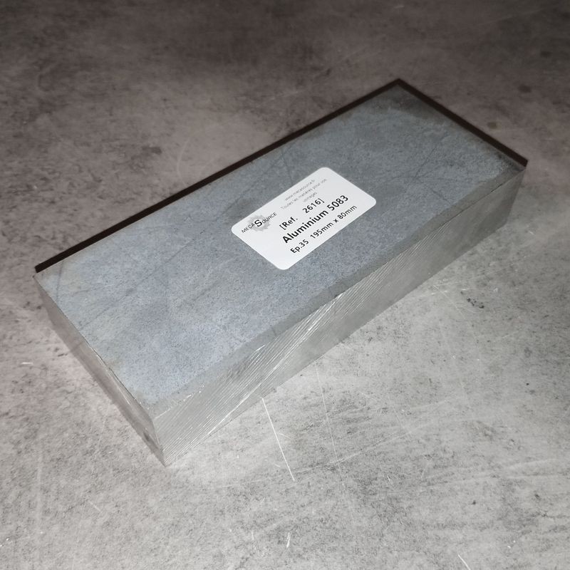 Aluminium 5083  Ep.35  195mm x 80mm