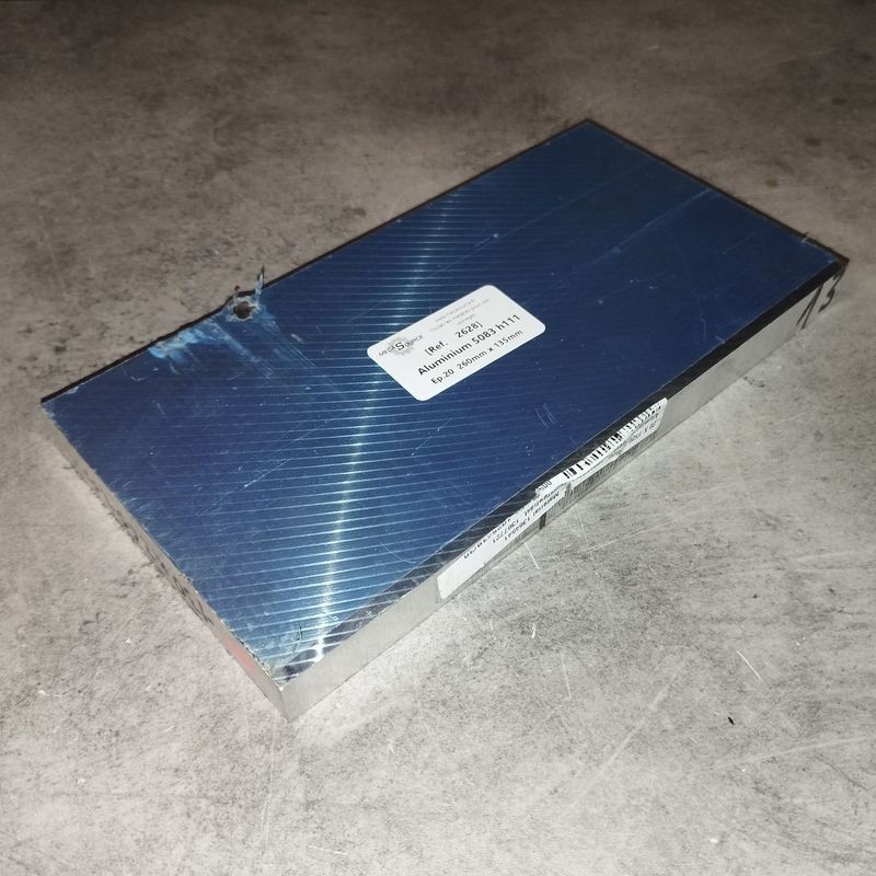 Aluminium 5083 h111 Ep.20  260mm x 135mm