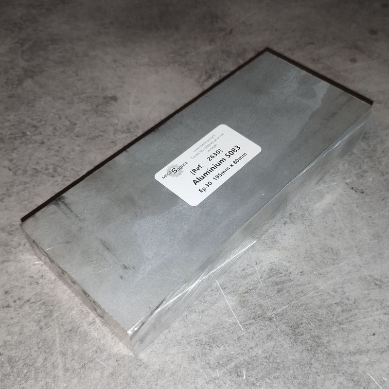 Aluminium 5083  Ep.30  195mm x 80mm