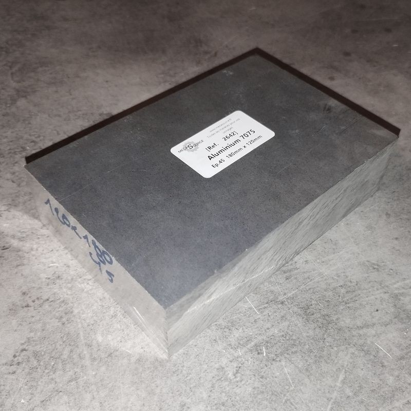 Aluminium 7075  Ep.45  180mm x 120mm