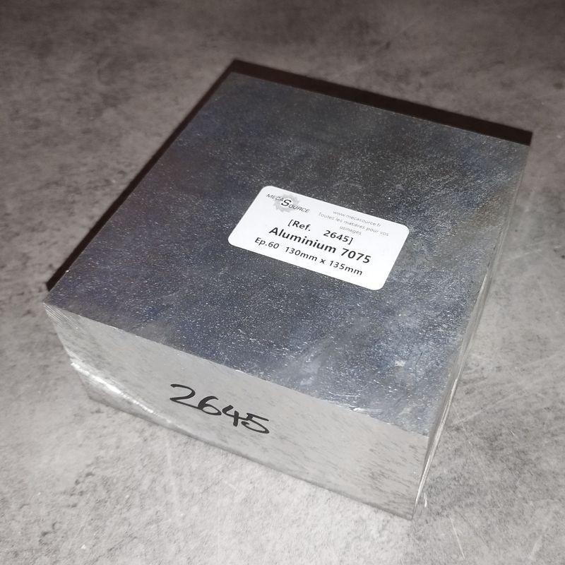 Aluminium 7075  Ep.60  130mm x 135mm