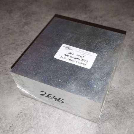 Aluminium 7075  Ep.60  130mm x 135mm