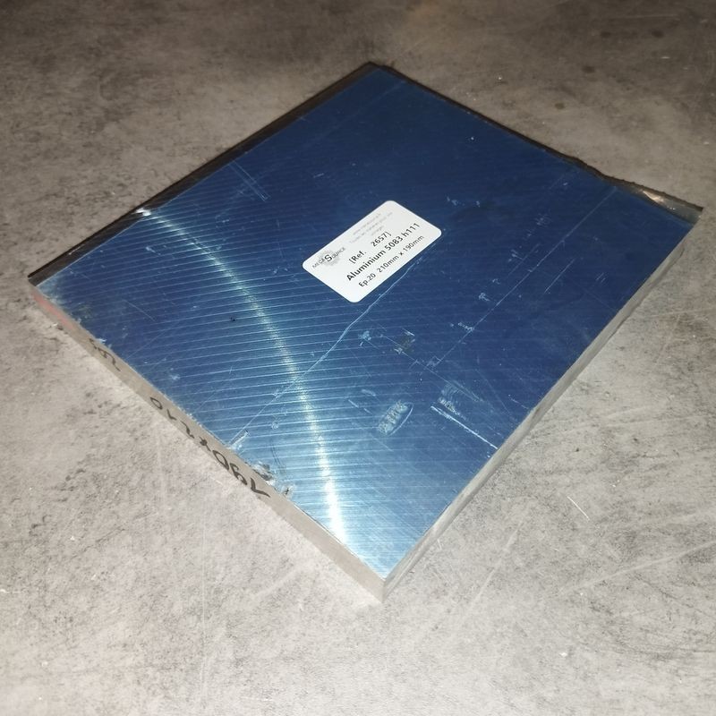 Aluminium 5083 h111 Ep.20  210mm x 190mm