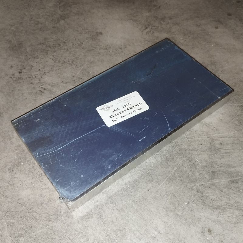 Aluminium 5083 h111 Ep.20  245mm x 120mm
