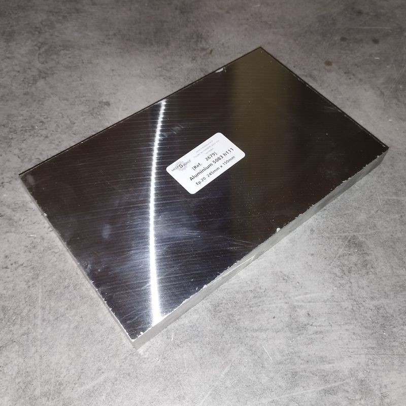 Aluminium 5083 h111 Ep.20  245mm x 150mm