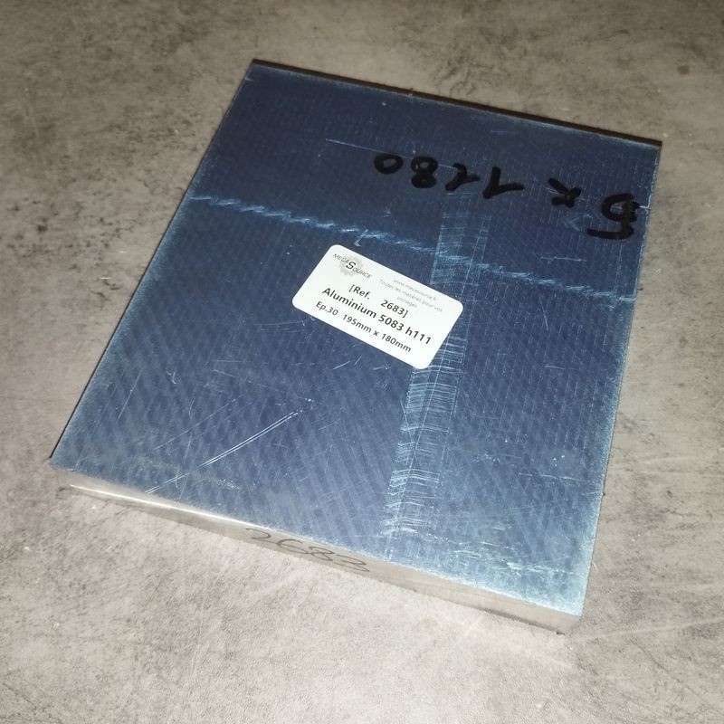 Aluminium 5083 h111 Ep.30  195mm x 180mm