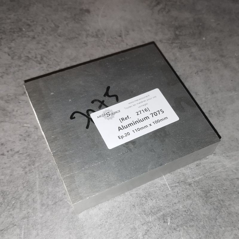 Aluminium 7075  Ep.20  110mm x 100mm