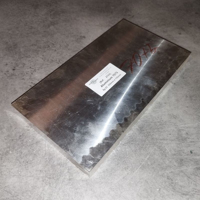 Aluminium 7075  Ep.22  250mm x 135mm
