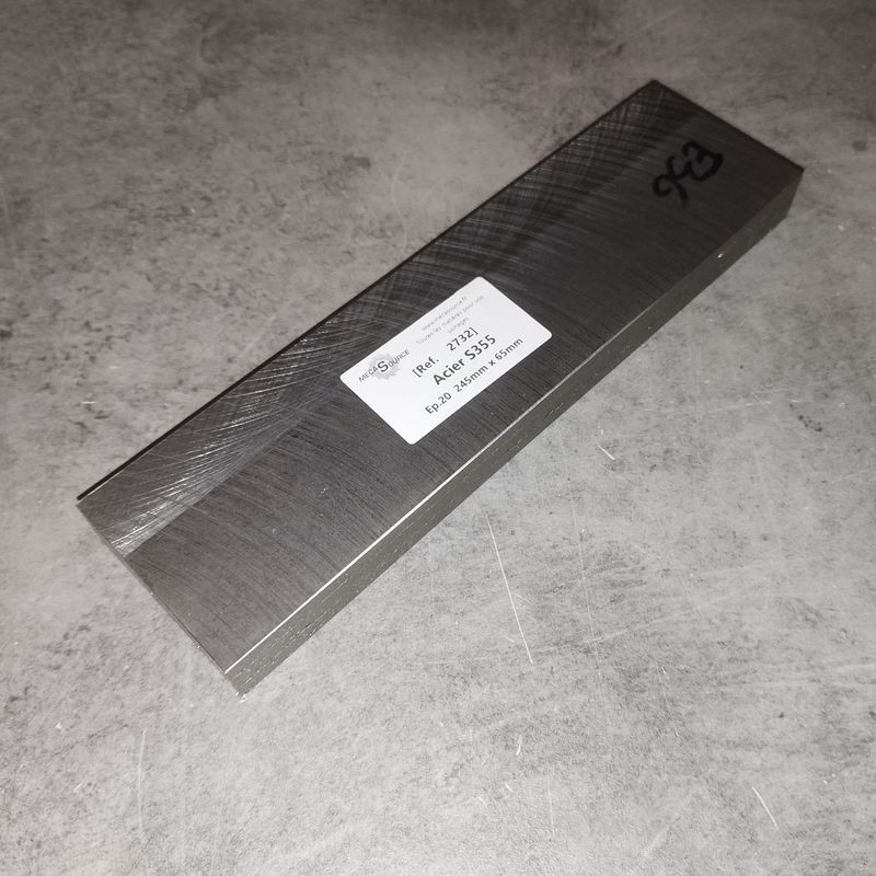 Acier S355  Ep.20  245mm x 65mm