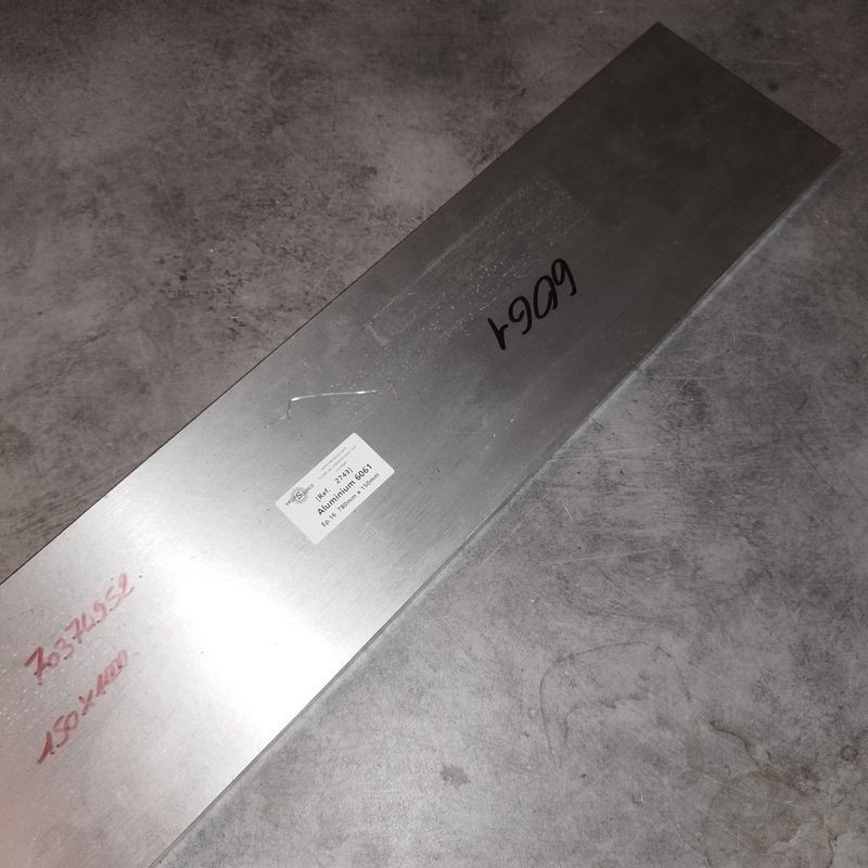 Aluminium 6061  Ep.16  780mm x 150mm