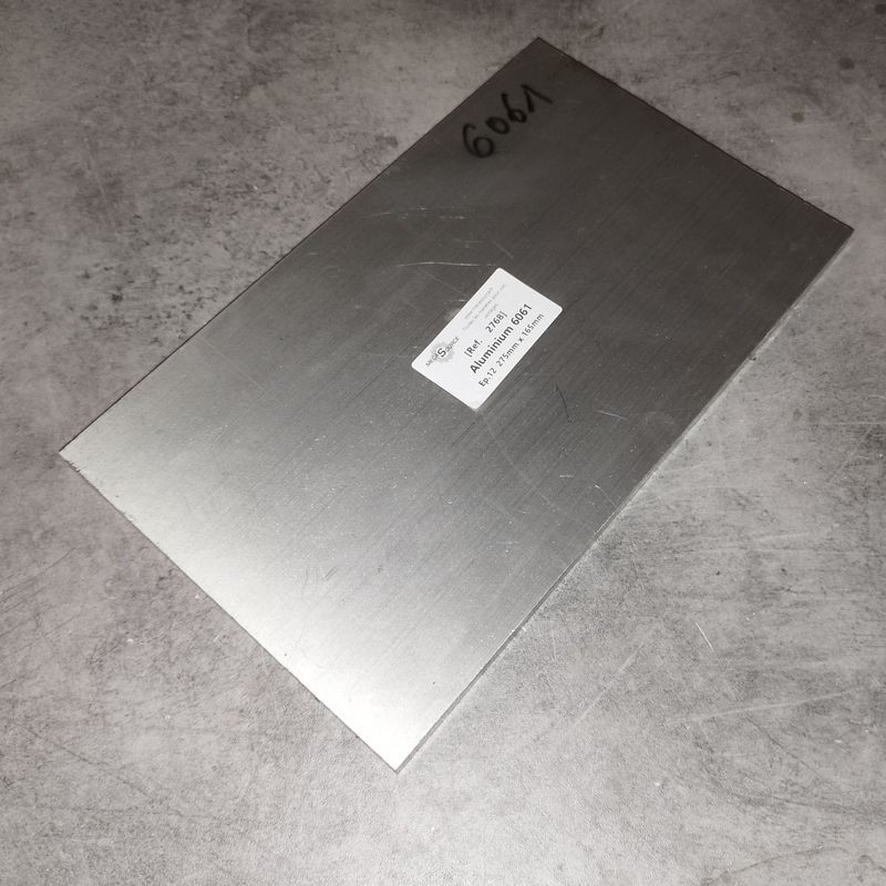 Aluminium 6061  Ep.12  275mm x 165mm