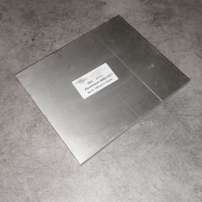 Aluminium 6082 t651 Ep.10  185mm x 155mm