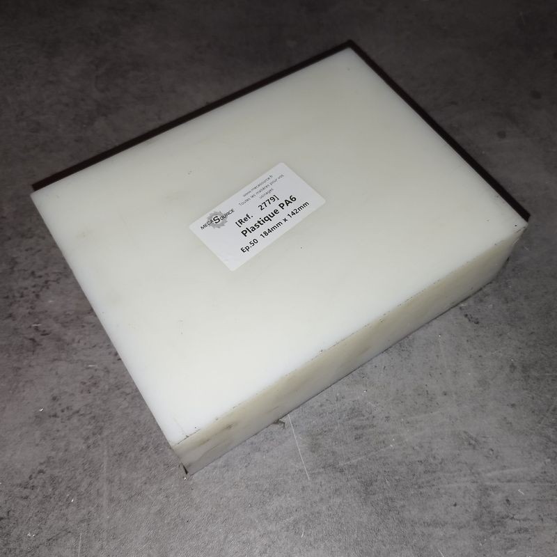 Plastique PA6  Ep.50  184mm x 142mm