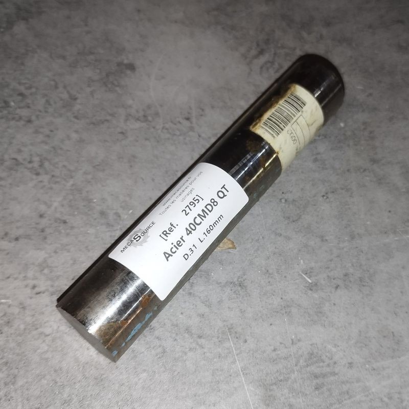 Acier 40CMD8 QT D.31  L.160mm