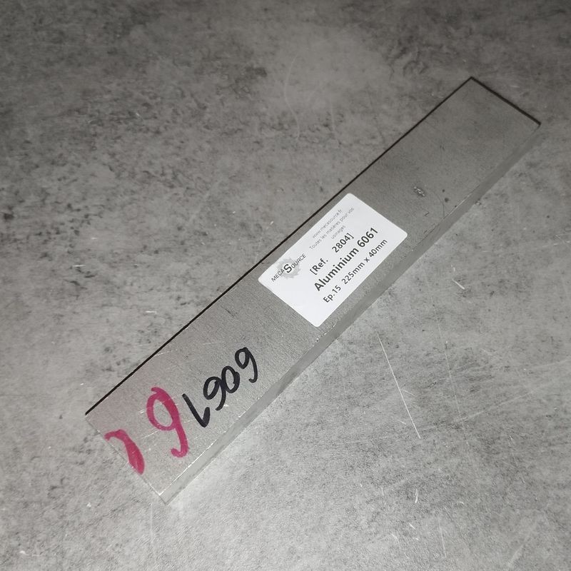 Aluminium 6061  Ep.15  225mm x 40mm