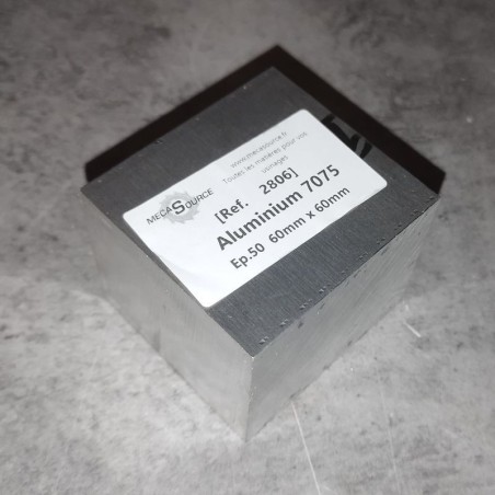 Aluminium 7075  Ep.50  60mm x 60mm