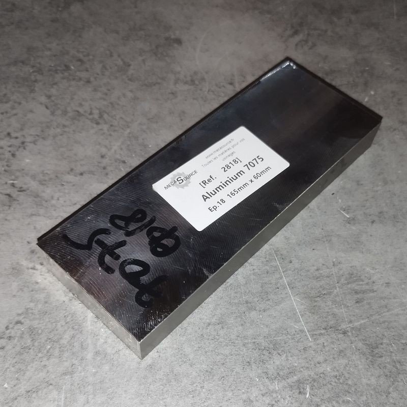 Aluminium 7075  Ep.18  165mm x 60mm