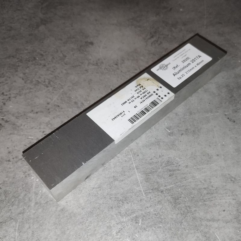 Aluminium 2017A  Ep.25  215mm x 40mm
