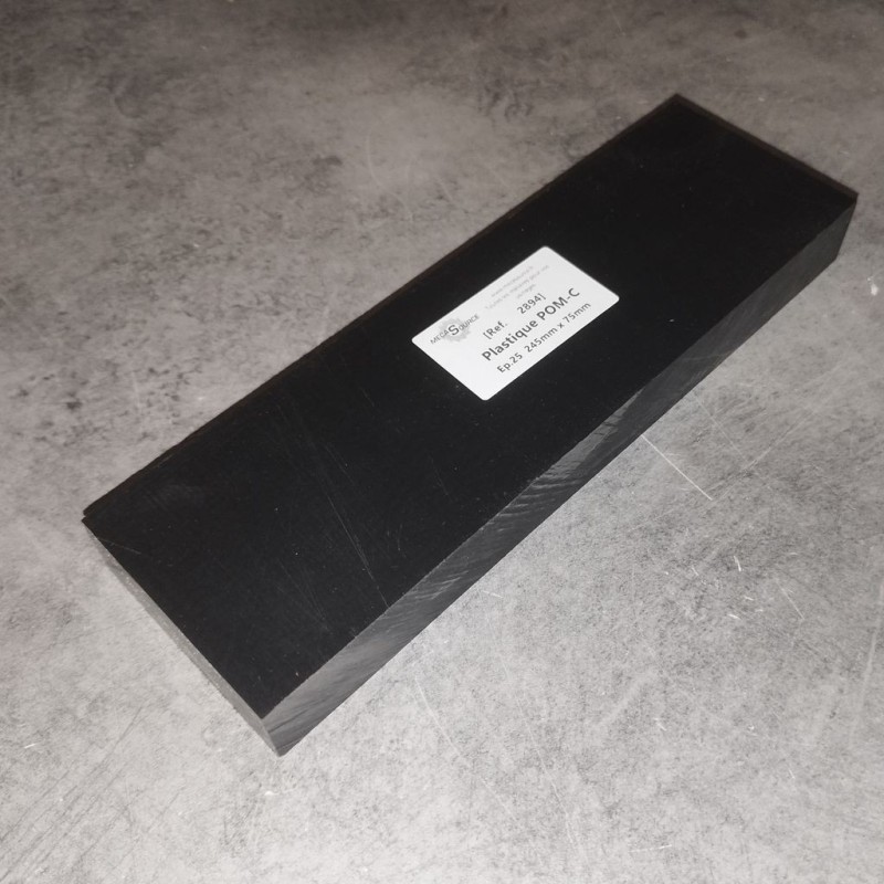 Plastique POM-C  Ep.25  245mm x 75mm