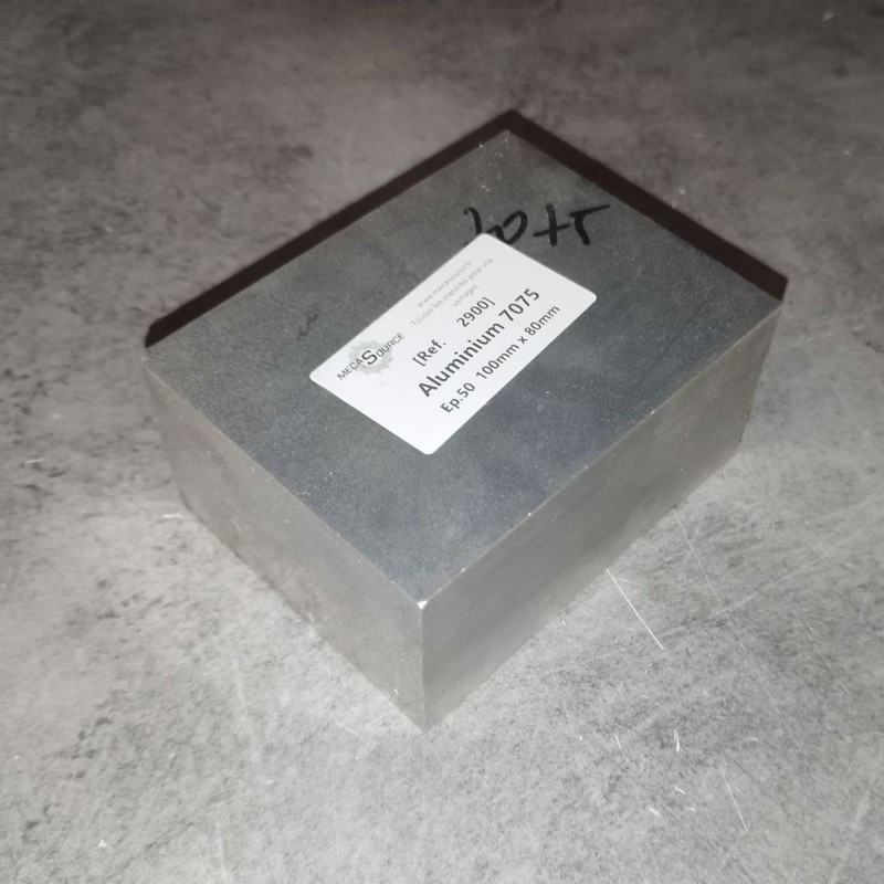 Aluminium 7075  Ep.50  100mm x 80mm