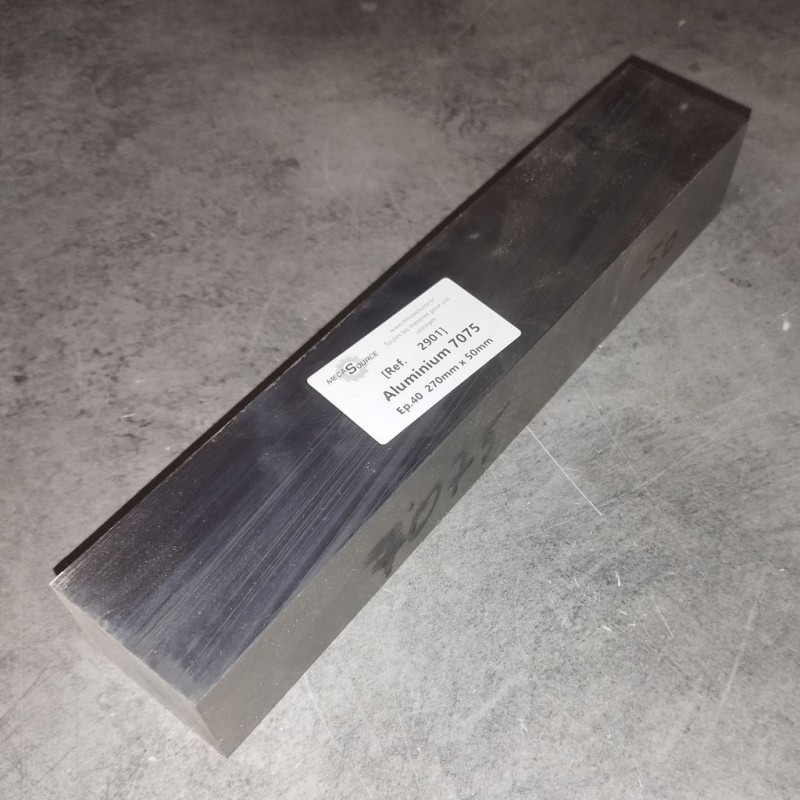 Aluminium 7075  Ep.40  270mm x 50mm