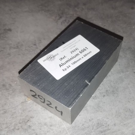 Aluminium 6061  Ep.34  100mm x 60mm